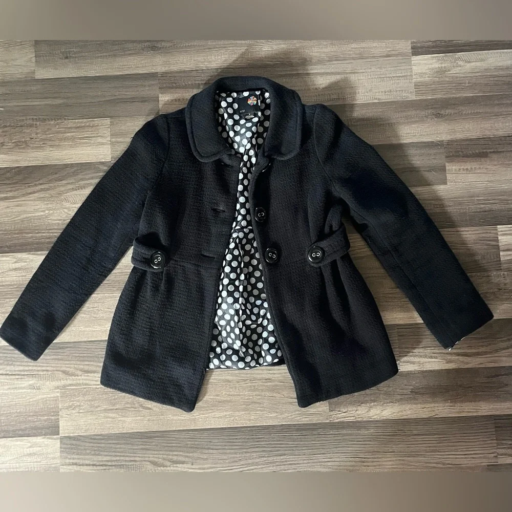 XX1 Forever 21 Black Pea Coat Size Small - Picture 6 of 16